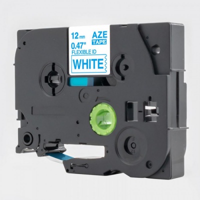 Compatible tape Brother TZ-FX233 / TZe-FX233, 12mm x 8m, flexi, blue text / white tape