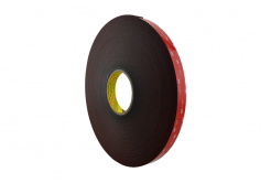 3M VHB 4655-F, 9 mm x 33 m, black double-sided adhesive acrylic tape, thickness 1,5 mm