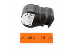 Brady M5C-1500-595-OR-BK / 170942, 38.10 mm x 7.62 m, Vinyl, black text / orange tape