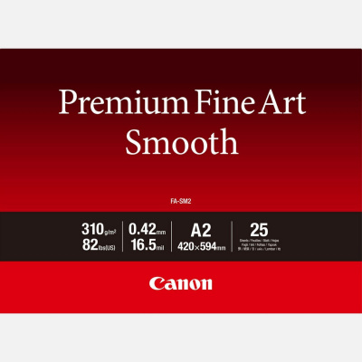 Canon Premium Fine Art Smooth 1711C016, 310 g/m2, A2, 25pcs, matte, inkjet, white, photo paper
