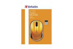 Verbatim 49045 Go Nano, Wireless mouse, 1600DPI, optical, orange
