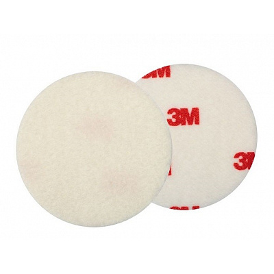 3M Finesse-it™ Polishing Pad, felt, white, diameter 125 mm (09358)