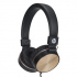 HP DHH-1206 headphones with microphone, volume control, black-gold, classic type 3.5mm jack