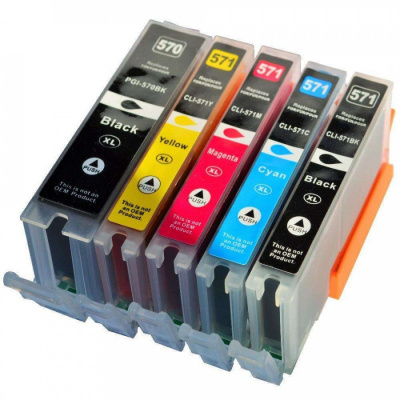 Canon CLI-571 Bk, C,M,Y + PGI-570Bk multipack compatible inkjet cartridge