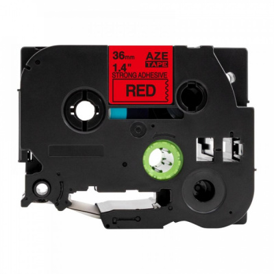 Compatible tape Brother TZ-S461 / TZe-S461, 36mm x 8m, extr.adh. black text / red tape
