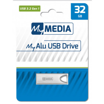 MyMedia USB flash disk, USB 3.2, 32GB, MyAlu, stříbrný, 69276, USB A