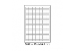 Self-adhesive labels 25,4 x 10 mm, 189 labels, A4, 100 sheets