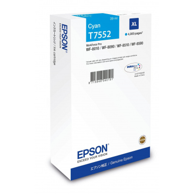 Epson T7552 XL C13T75524N cyan original ink cartridge