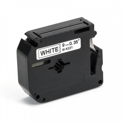 Compatible tape Brother MK-221, 9mm x 8m, black text / white tape