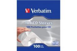 Verbatim 49976 paper disc cases CD, with a window, 100pcs, white