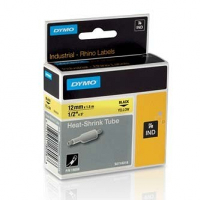 Dymo Rhino 18056, S0718310, 12mm x 1,5m black text / yellow tape, original tape