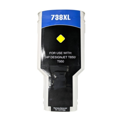 Compatible ink cartridge with HP 738 676M8A yellow