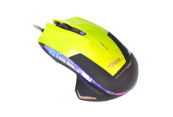 E-blue Mazer R Mouse, 2400 DPI, optical, 6 buttons, wired USB, green