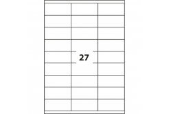 Self-adhesive labels 63,5 x 29,6 mm, 27 labels, A4, 100 sheets