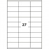 Self-adhesive labels 63,5 x 29,6 mm, 27 labels, A4, 100 sheets