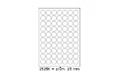 Selfadhesive labels 25 x 25 mm, 70 labels, A4, 100 sheets
