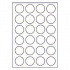 Self-adhesive labels 45 mm, 24 labels, A4, 100 sheets, round