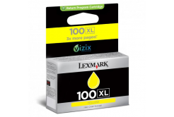 Lexmark original ink cartridge 14N1071E, #100XL, yellow, return, 600 pages, Lexmark S305, 405, 505, 605, PRO205, 705, 805, 905