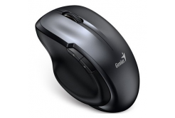 Genius mouse Ergo 8200S, 1200DPI, 2.4 [GHz], optical, 5buttons, wireless, metallic grey, 1 pc AA, BlueEye senzor