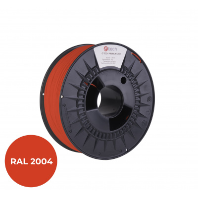 C-Tech 3DF-P-PETG1.75-2004 3D filament, PREMIUM LINE, PETG, RAL2004, 1,75mm, 1000g, True orange
