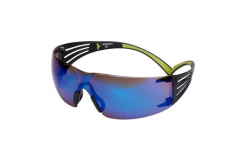 3M SecureFit SF408AS Safety Glasses, Blue Mirror