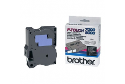 Brother TX-355, 24mm x 15m, white text / black tape, original tape