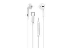 Genius HS-M365, headphones with microphone, white, 2.0, in-ear, USB Type-C