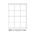 Self-adhesive labels 70 x 67,7 mm, 12 labels, A4, 100 sheets