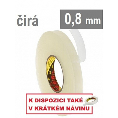 3M VHB™ 4658, tl. 0,8 mm; čirá oboustranně lepicí páska snímatelná odlupem 19 mm x 25 m