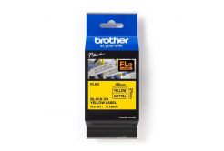 Brother FLE-6511 Pro Tape, 45mm x 10.5mm, black text/yellow tape, 72pcs, original tape