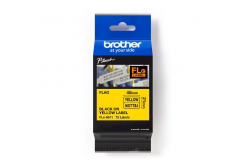 Brother FLE-6511 Pro Tape, 45mm x 10.5mm, black text/yellow tape, 72pcs, original tape