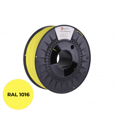 C-Tech 3DF-P-PETG1.75-1016 3D filament, PREMIUM LINE, PETG, RAL1016, 1,75mm, 1000g, Sulfur yellow