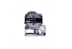 Epson LC-SD18KW, 18mm x 8m, white text / black tape, compatible tape