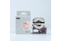 Epson LK-SS36RW, 36mm x 9m, red text / white tape, compatible tape