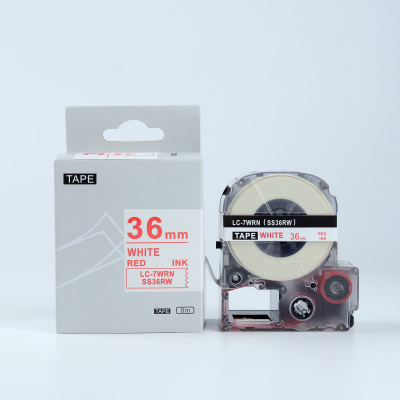 Epson LK-7WRN, SS36RW, 36mm x 9m, red text / white tape, compatible tape