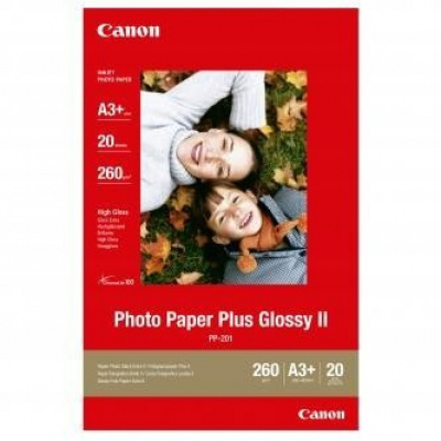 Canon Photo Paper Plus Glossy PP-201 2311B021, 275 g/m2, A3+, 20pcs, glossy, inkjet, white, photo paper
