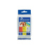 Brother TZE-31M3, 12mm x 8mm, black text / red, white, yellow tape, original tape, 3pcs