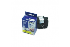 Brother TZ-555 / TZe-555, 24mm x 8m, white text / blue tape, original tape