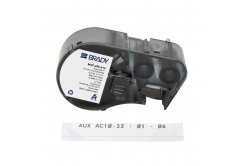 Brady M4C-250-414 / 170727, 6.35 mm x 3.66 m, Polyester, black text / white tape