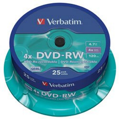 VERBATIM DVD-RW (25-pack) Spindle/4x/4.7GB