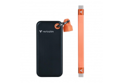 VERBATIM External SSD Pocket SSD 2TB, USB-C 3.1, black/orange