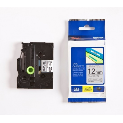 Brother TZ-M931, 12mm x 8m, black text/silver tape, original tape