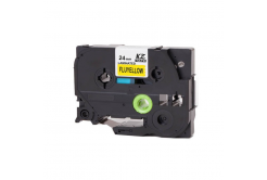 Compatible tape Brother TZ-C51/TZe-C51, signal 24mm x 8m, black text/yellow tape