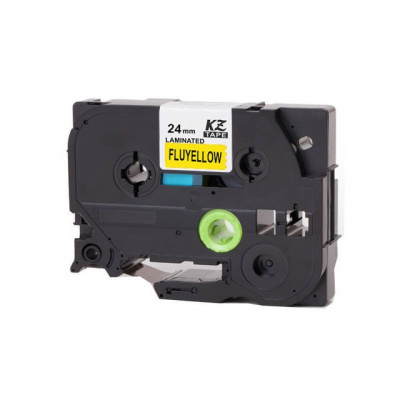 Compatible tape Brother TZ-C51/TZe-C51, signal 24mm x 8m, black text/yellow tape