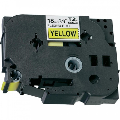 Compatible tape Brother TZ-FX641/TZe-FX641 18mm x 8m, flexi, black text/yellow tape