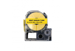 Epson LK-4YBA7, 7mm x 2,5m, black text / yellow tape, shrink compatible tape