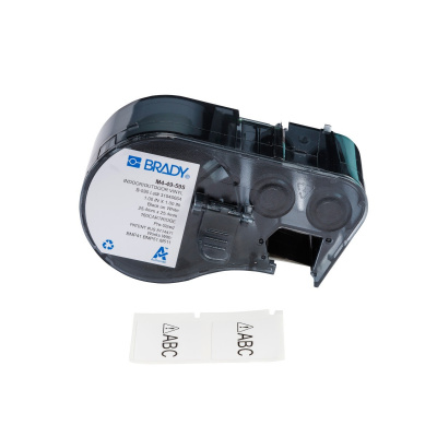 Brady M4-49-595 / 176806, 25.40 mm, Vinyl, black text / white tape