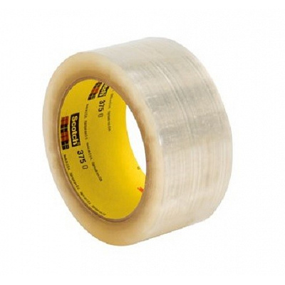 3M 375E Packaging Tape, transparent 75 mm x 66 m
