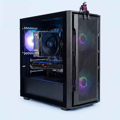 Raiko herní počítač One – RX 9060 XT 16GB, AMD Ryzen 7 5700, 16GB / 32GB RAM, 1TB SSD