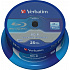 VERBATIM BD-R SL Datalife (25-pack)Blu-Ray/Spindle/6x/25GB WHITE BLUE SURFACE